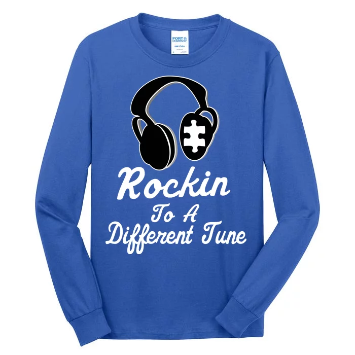 Rockin' To A Different Tune Autism Tall Long Sleeve T-Shirt