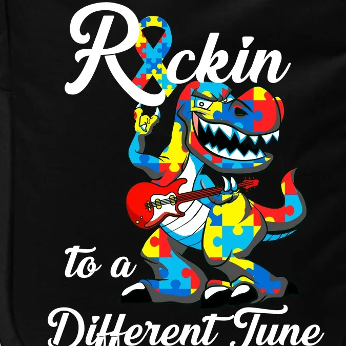 Rockin To A Different Tune Autism Dinosaur Impact Tech Backpack