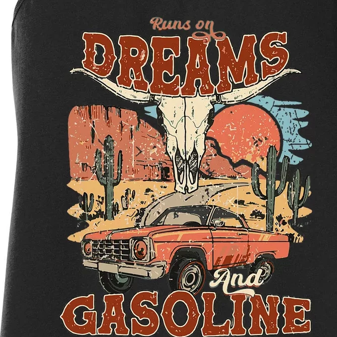 Runs On Dreams And Gasoline I Got A Heart Like A Truck Women's Racerback Tank