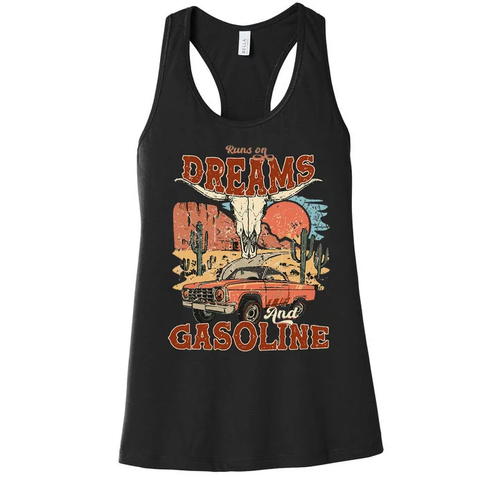 Runs On Dreams And Gasoline I Got A Heart Like A Truck Women's Racerback Tank