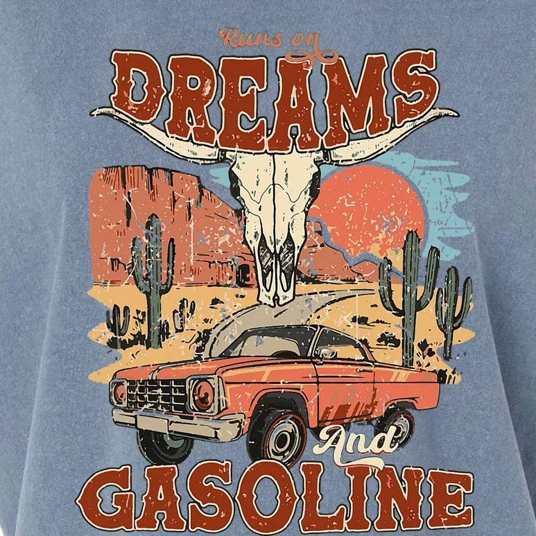 Runs On Dreams And Gasoline I Got A Heart Like A Truck Garment-Dyed Women's Muscle Tee