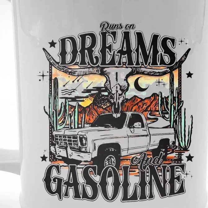 Runs On Dreams And Gasoline I Got A Heart Like A Truck Front & Back Beer Stein