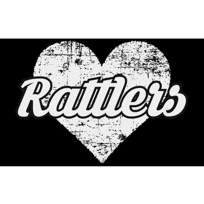 Rattlers Over Distressed Heart Rio Grande City Bumper Sticker