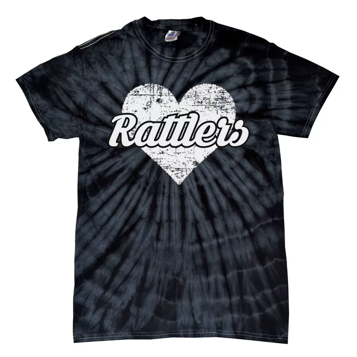 Rattlers Over Distressed Heart Rio Grande City Tie-Dye T-Shirt