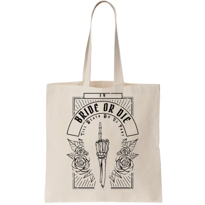 Ride Or Die Gothic Witchy Tarot Bachelorette Bridal Party Tote Bag