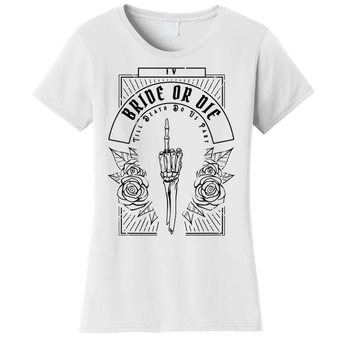 Ride Or Die Gothic Witchy Tarot Bachelorette Bridal Party Women's T-Shirt