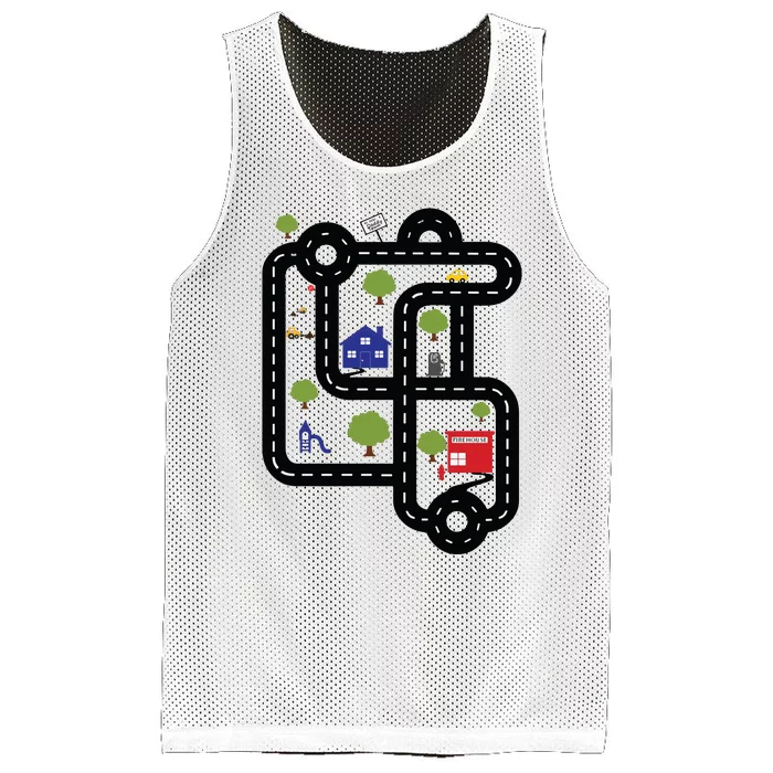 Race On DadS Mat Road On Dad Mesh Reversible Basketball Jersey Tank