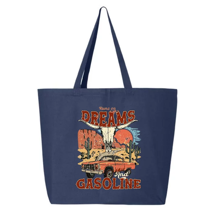 Runs On Dreams And Gasoline 25L Jumbo Tote