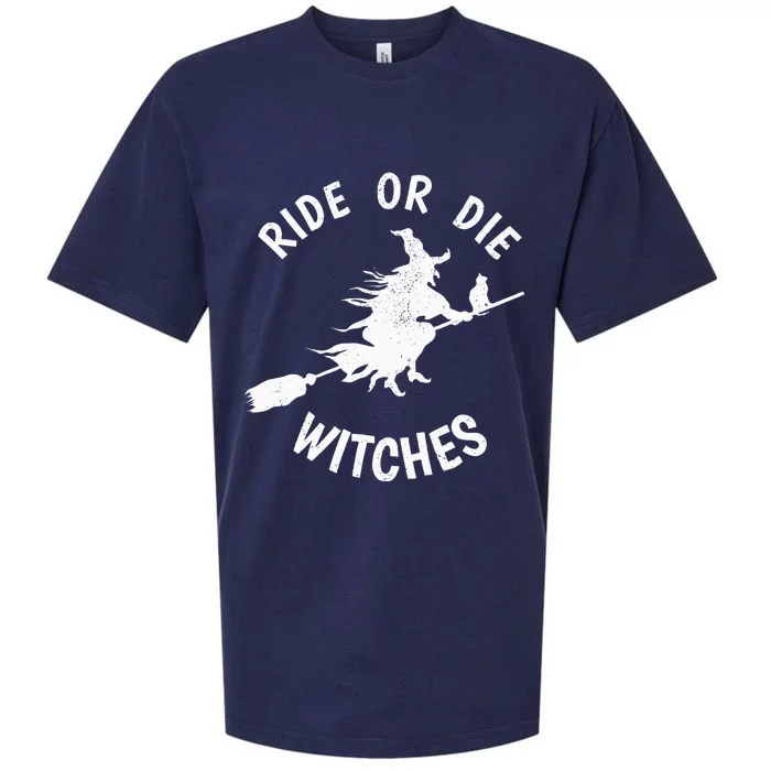 Ride or Die Witches Halloween Sueded Cloud Jersey T-Shirt