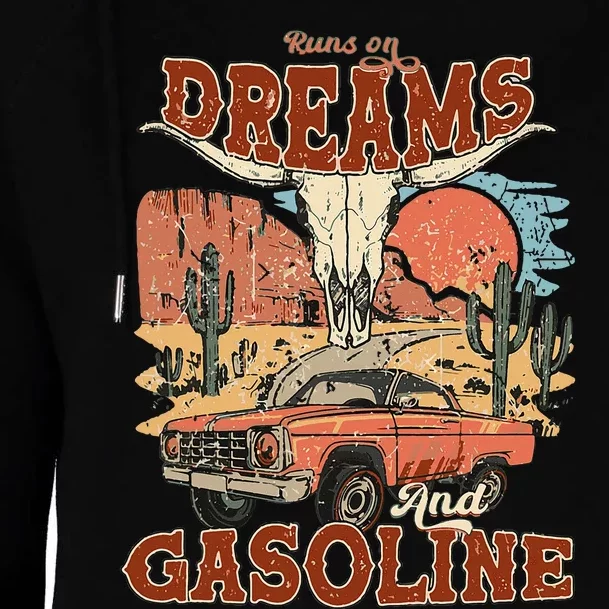 Runs On Dreams And Gasoline I Got A Heart Like A Truck Womens Funnel Neck Pullover Hood