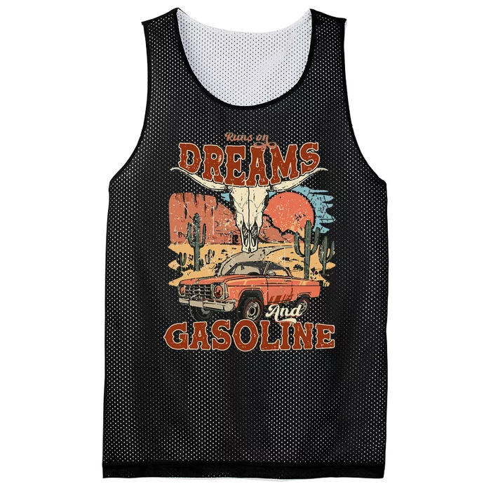 Runs On Dreams And Gasoline I Got A Heart Like A Truck Mesh Reversible Basketball Jersey Tank