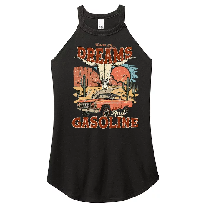 Runs On Dreams And Gasoline I Got A Heart Like A Truck Women’s Perfect Tri Rocker Tank