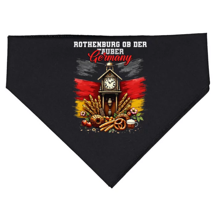 Rothenburg Ob Der Tauber Germany Vacation Travel Souvenir USA-Made Doggie Bandana