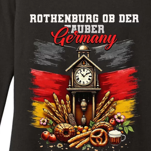 Rothenburg Ob Der Tauber Germany Vacation Travel Souvenir Womens CVC Long Sleeve Shirt