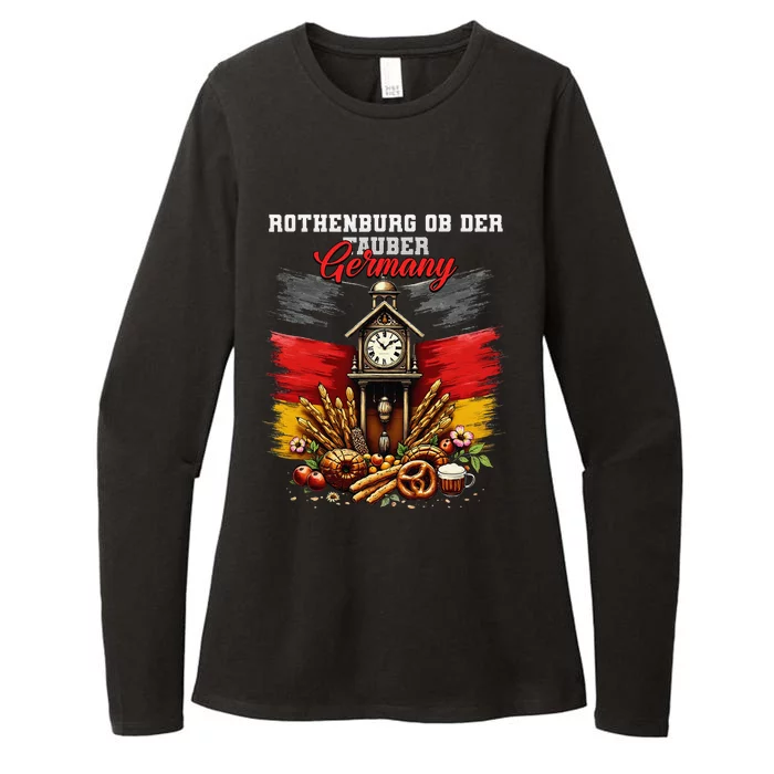 Rothenburg Ob Der Tauber Germany Vacation Travel Souvenir Womens CVC Long Sleeve Shirt