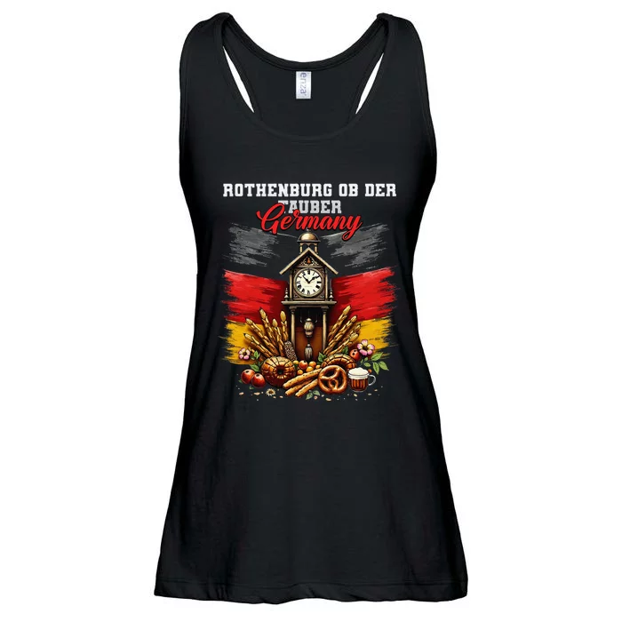 Rothenburg Ob Der Tauber Germany Vacation Travel Souvenir Ladies Essential Flowy Tank