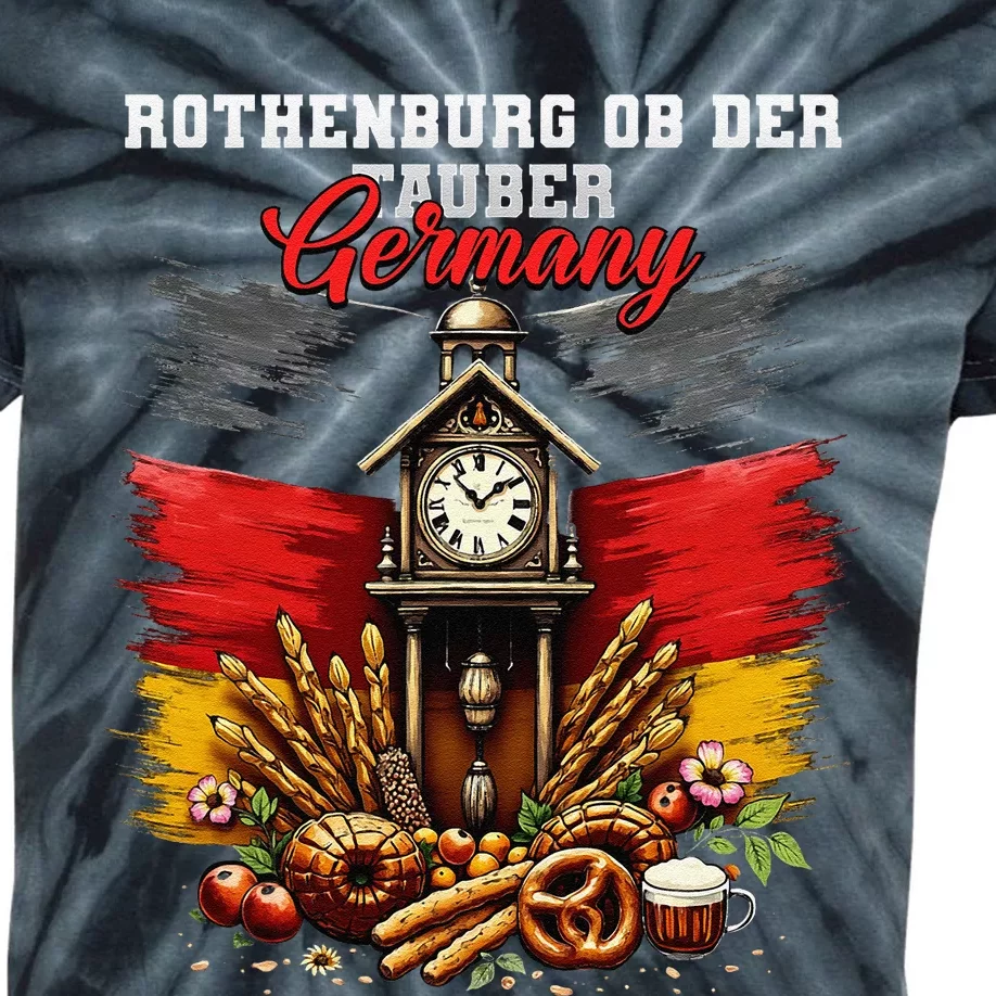 Rothenburg Ob Der Tauber Germany Vacation Travel Souvenir Kids Tie-Dye T-Shirt