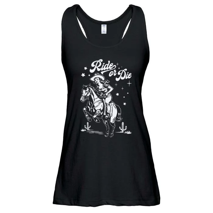 Ride Or Die Cowboy Ladies Essential Flowy Tank