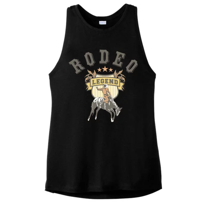 Rodeo Legend Vintage Ladies Tri-Blend Wicking Tank