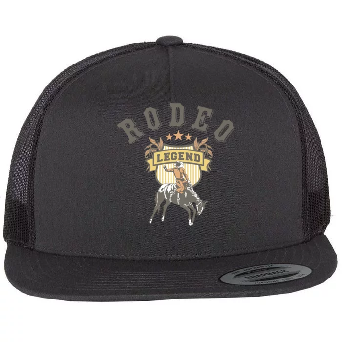 Rodeo Legend Vintage Flat Bill Trucker Hat