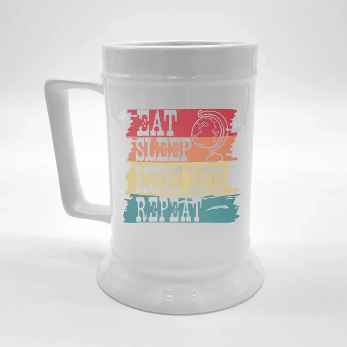 Restore Our Earth Eat Sleep Save The Planet Repeat Cute Gift Front & Back Beer Stein