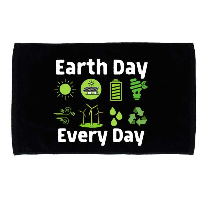 Restore Our Earth Day Every Day Clean Water Wind Energy Gift Microfiber Hand Towel