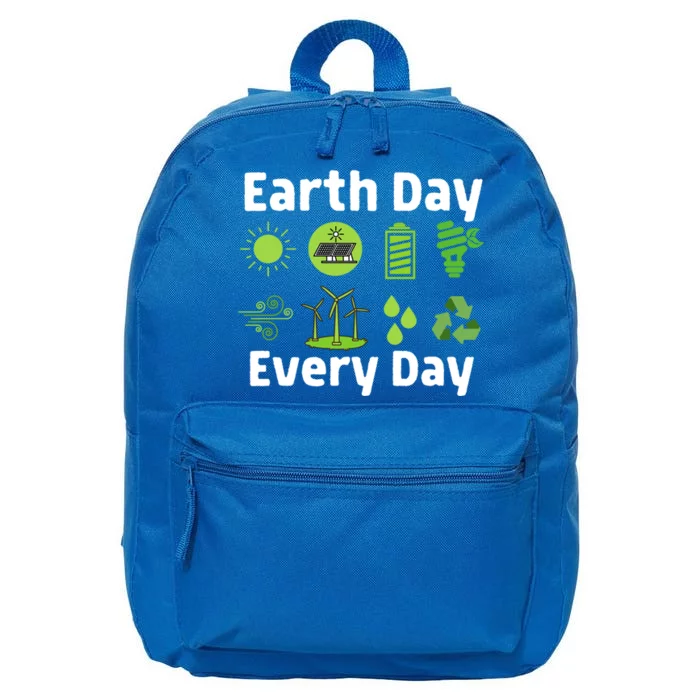 Restore Our Earth Day Every Day Clean Water Wind Energy Gift 16 in Basic Backpack