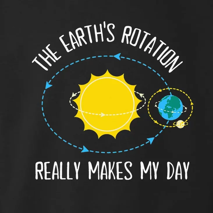 Rotation of Earth Makes My Day Science Teacher Earth Day Toddler Hoodie