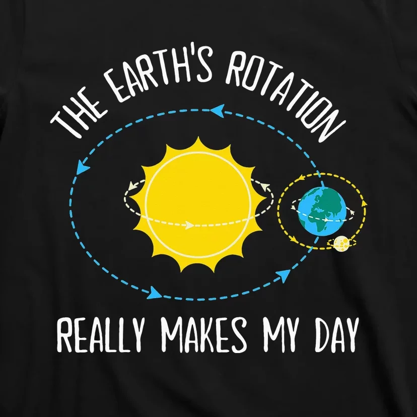 Rotation of Earth Makes My Day Science Teacher Earth Day T-Shirt