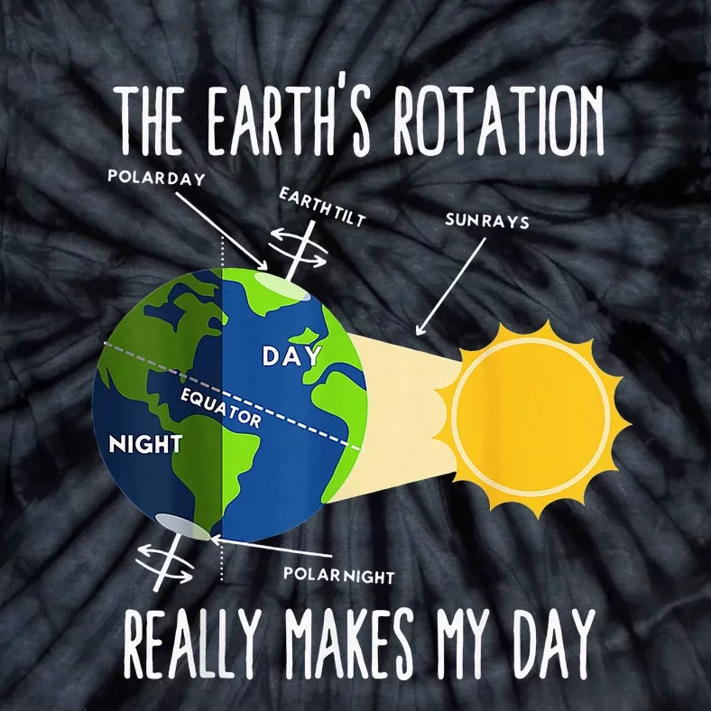 Rotation of Earth Makes My Day Science Teachers Earth Day Tie-Dye T-Shirt