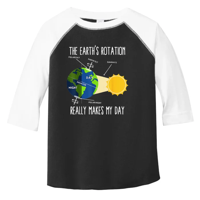 Rotation of Earth Makes My Day Science Teachers Earth Day Toddler Fine Jersey T-Shirt