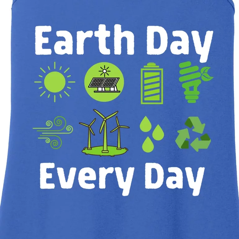 Restore Our Earth Day Every Day Clean Water Wind Energy Gift Ladies Essential Tank