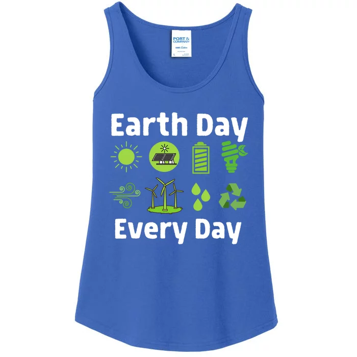 Restore Our Earth Day Every Day Clean Water Wind Energy Gift Ladies Essential Tank