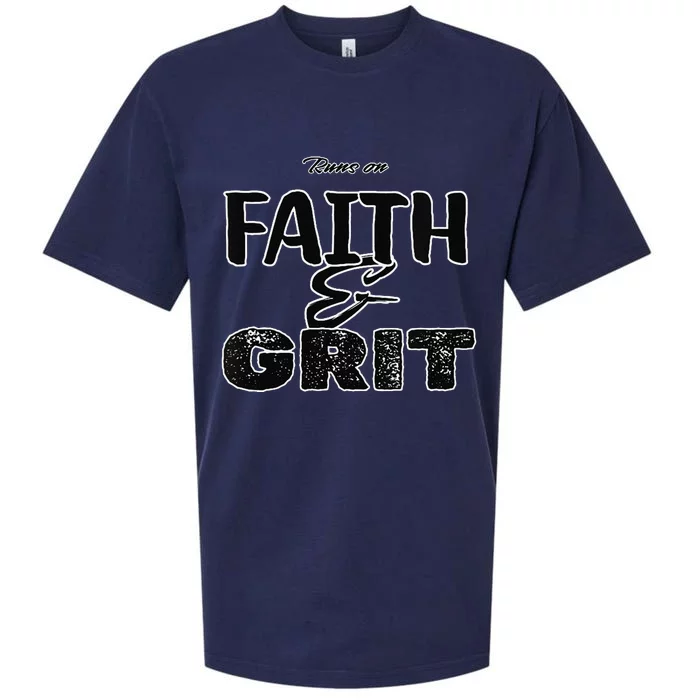 Runs On Faith And Grit Sueded Cloud Jersey T-Shirt