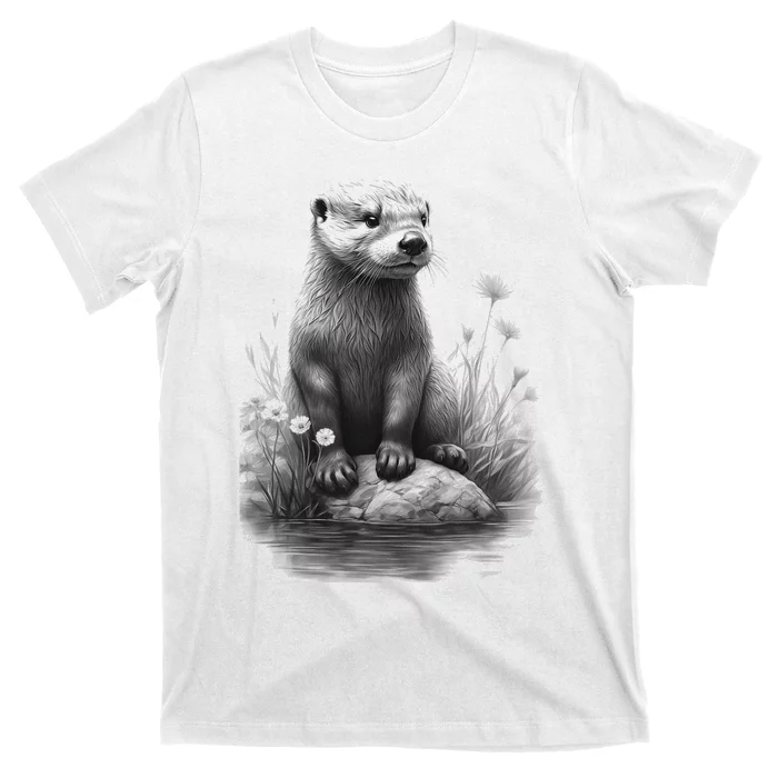River Otter for Cute Otter Animal Funny T-Shirt