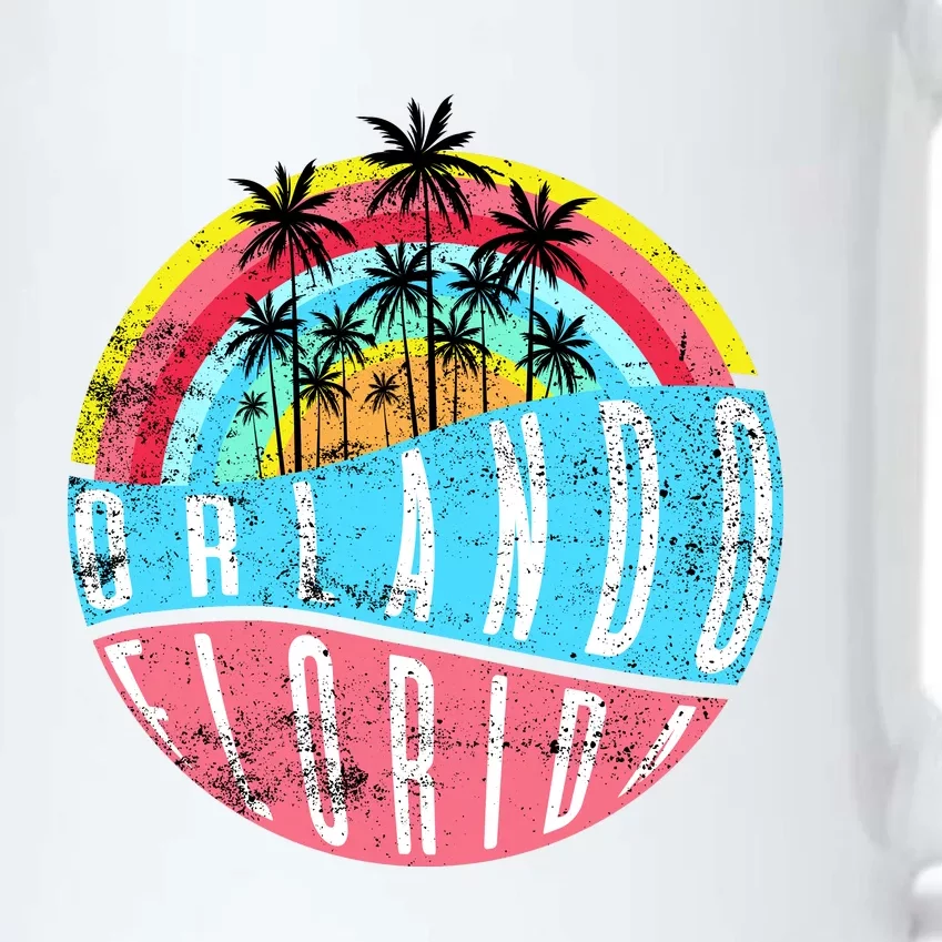 Retro Orlando Florida Icon Black Color Changing Mug