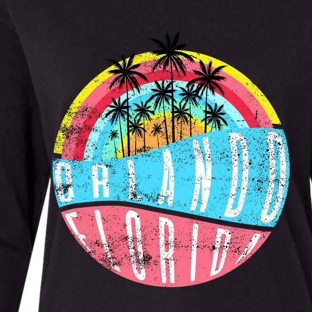 Retro Orlando Florida Icon Womens Cotton Relaxed Long Sleeve T-Shirt