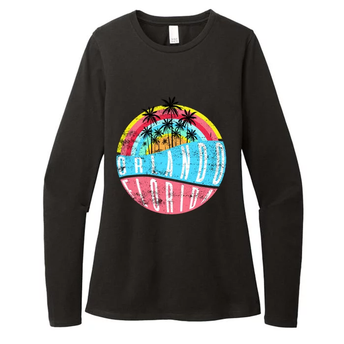 Retro Orlando Florida Icon Womens CVC Long Sleeve Shirt