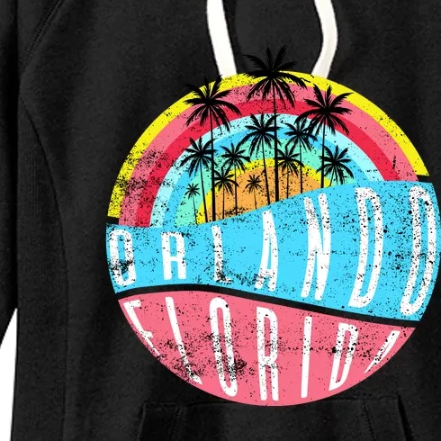 Retro Orlando Florida Icon Women's Fleece Hoodie