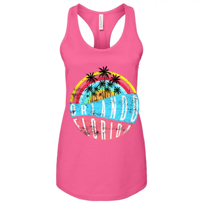 Retro Orlando Florida Icon Women's Racerback Tank