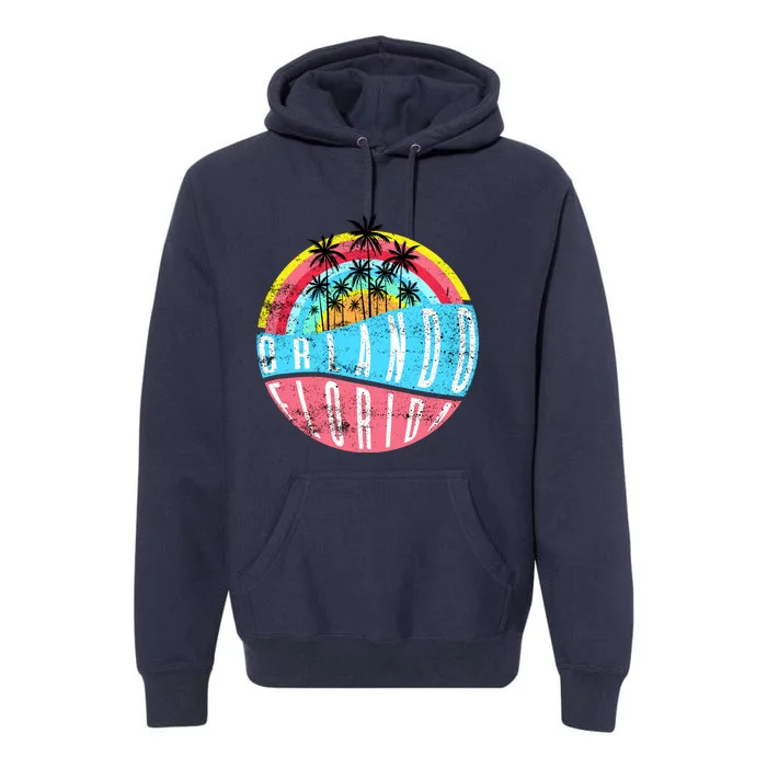 Retro Orlando Florida Icon Premium Hoodie