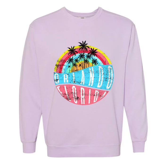 Retro Orlando Florida Icon Garment-Dyed Sweatshirt