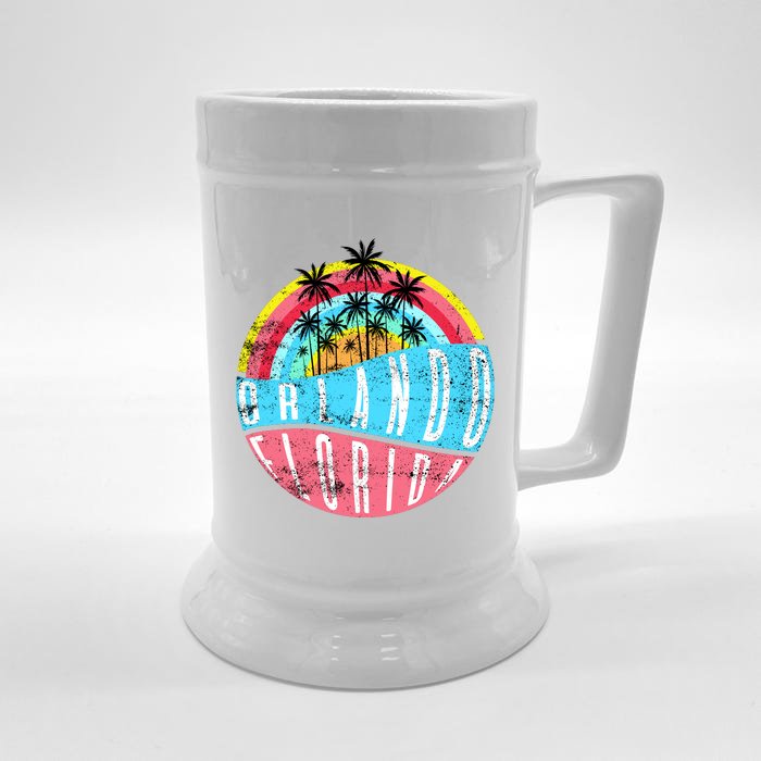 Retro Orlando Florida Icon Front & Back Beer Stein