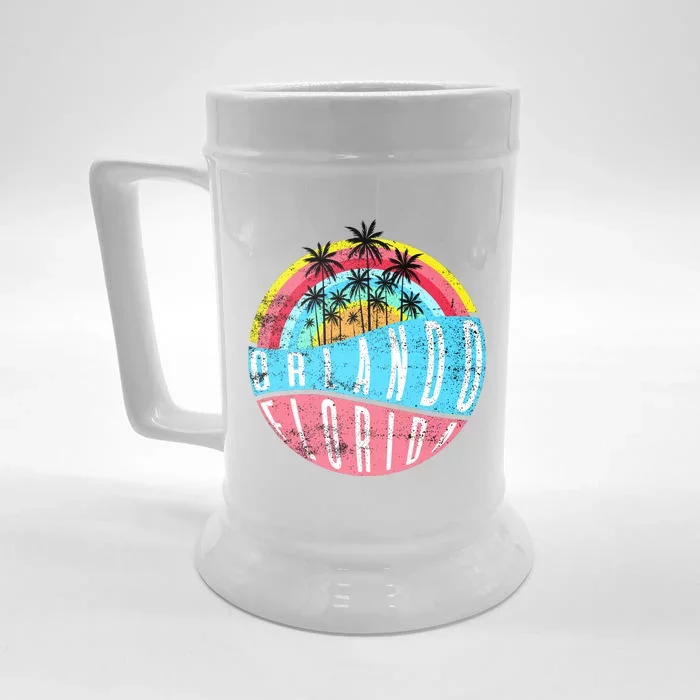 Retro Orlando Florida Icon Front & Back Beer Stein