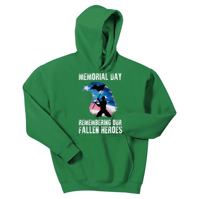 Remembering Our Fallen Heroes Memorial Day Kids Hoodie