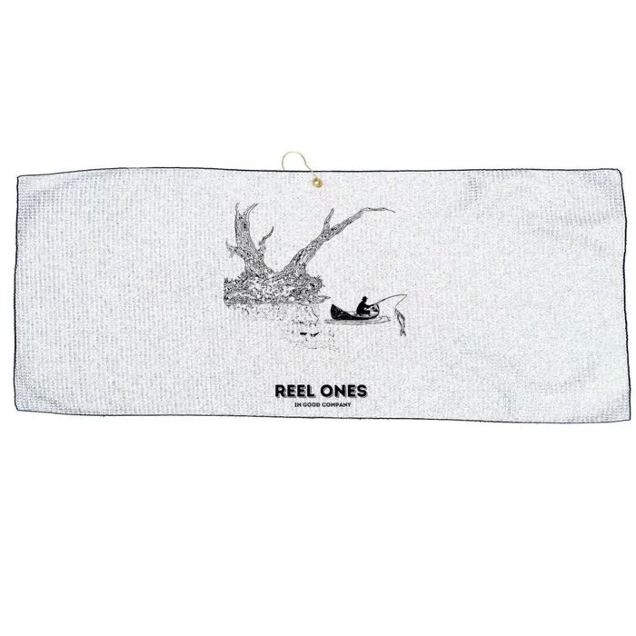 Reel Ones Fishing In Good Company Large Microfiber Waffle Golf Towel