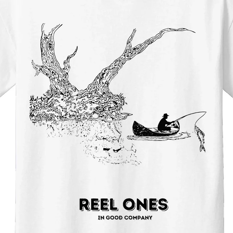 Reel Ones Fishing In Good Company Kids T-Shirt