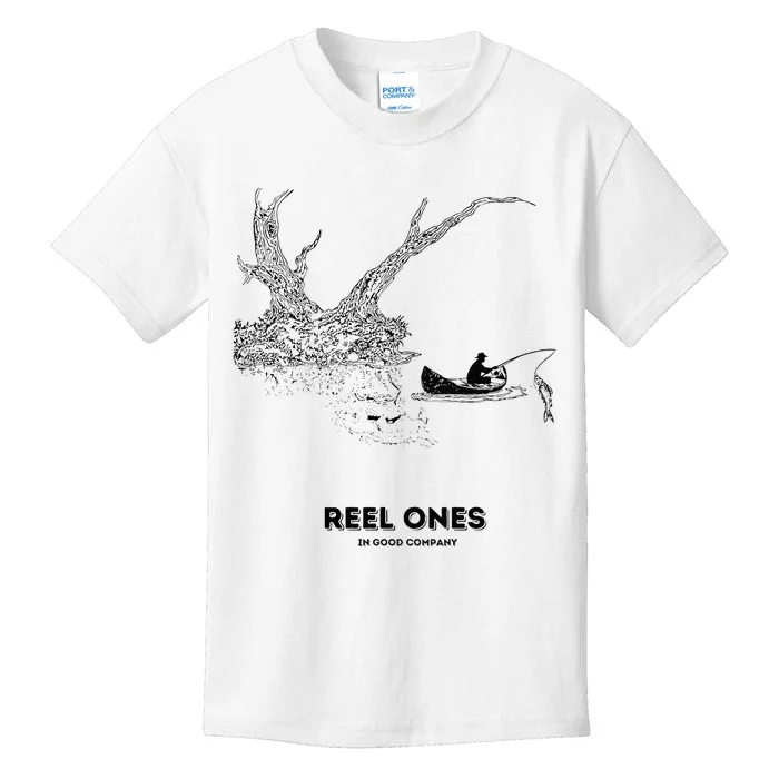 Reel Ones Fishing In Good Company Kids T-Shirt