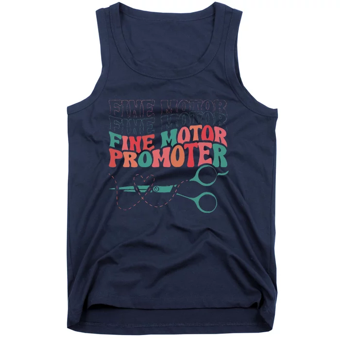 Retro Ot Fine Motor Promoter Occupational Therapy Therapist Tank Top