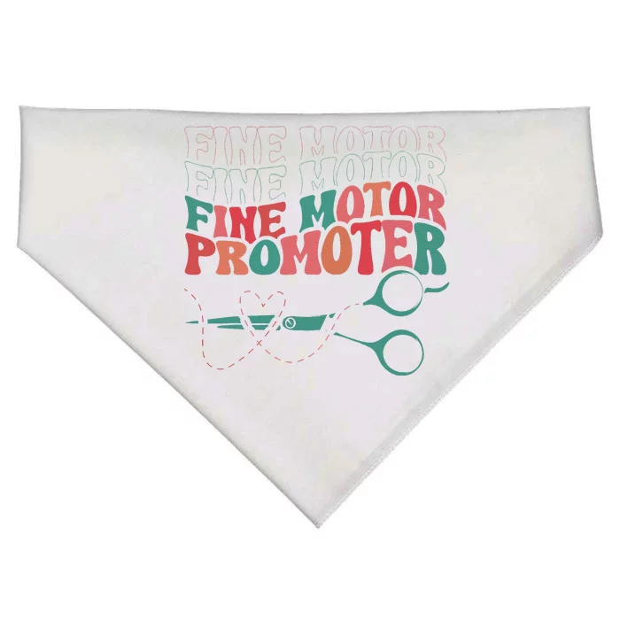 Retro Ot Fine Motor Promoter Occupational Therapy Therapist USA-Made Doggie Bandana